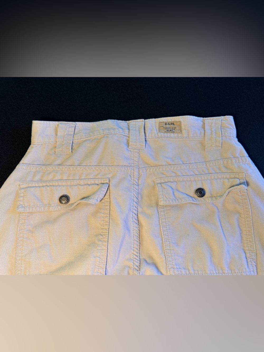 Ralph Lauren Cargo Pants Youth 14 Beige Wide Leg Utility 100% Cotton Kids Unisex - Picture 7 of 12